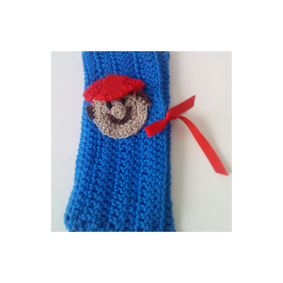 bouteile de cidre crochetée